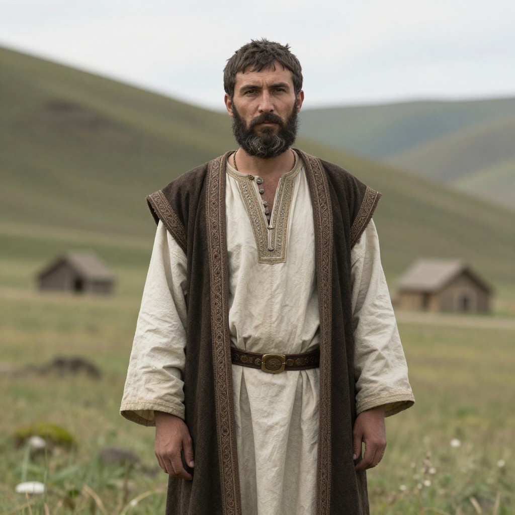 Portrait reconstruction of A man buried in Russia in the  era