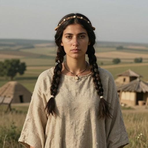 Portrait of ancient individual MOK32 from Serbia, dated 2100 BCE - 1800 BCE