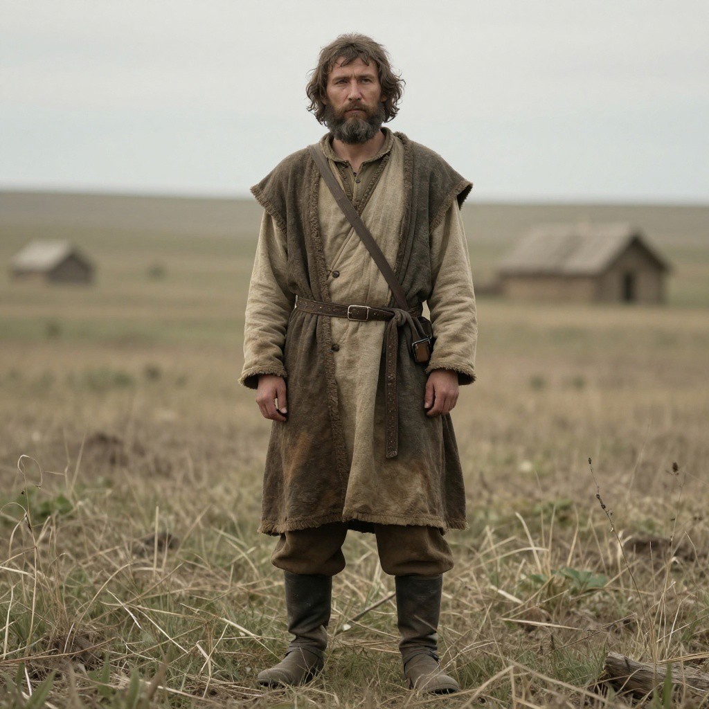 Portrait reconstruction of A man buried in Russia in the  era