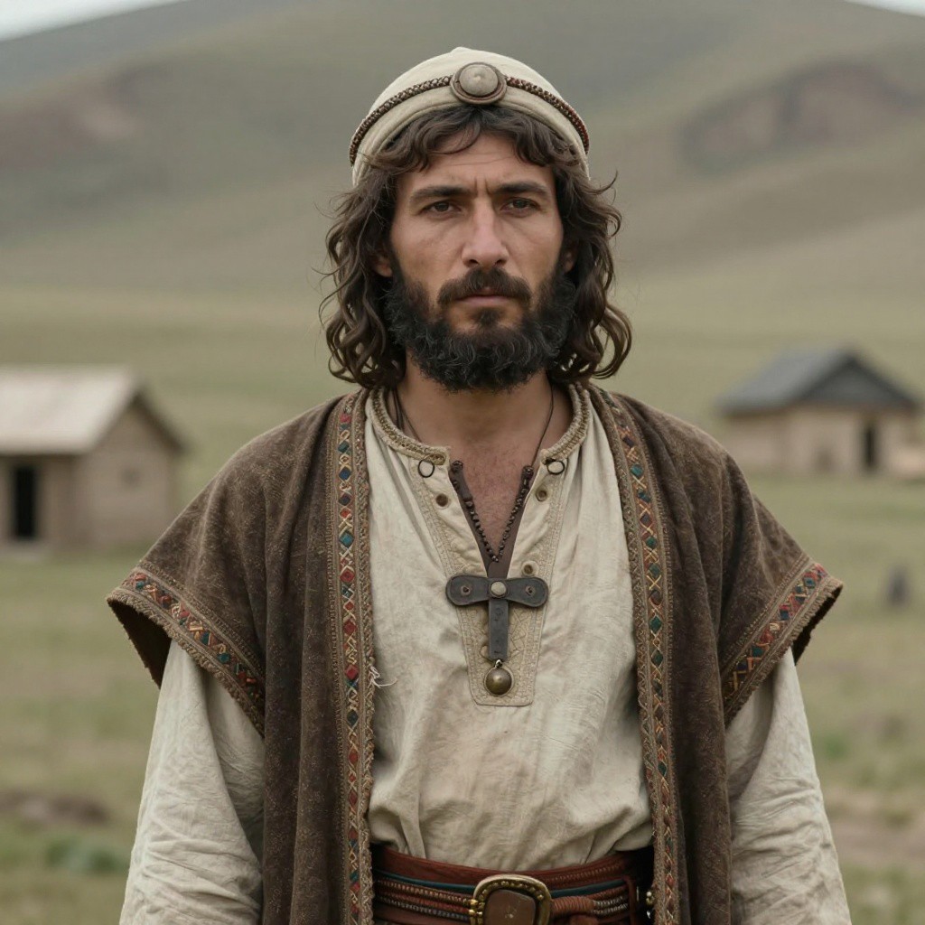 Portrait reconstruction of A man buried in Russia in the  era