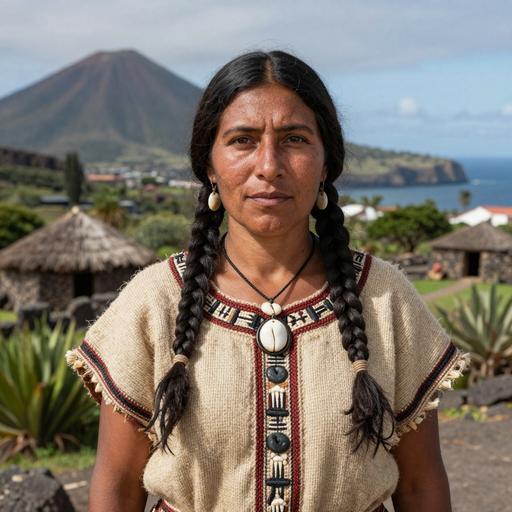 Portrait of ancient individual CAN.028 from Canary Islands, dated 1200 CE