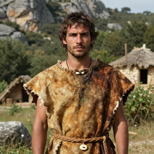 Portrait of ancient individual ROUQW from France, dated 3356 BCE - 3101 BCE