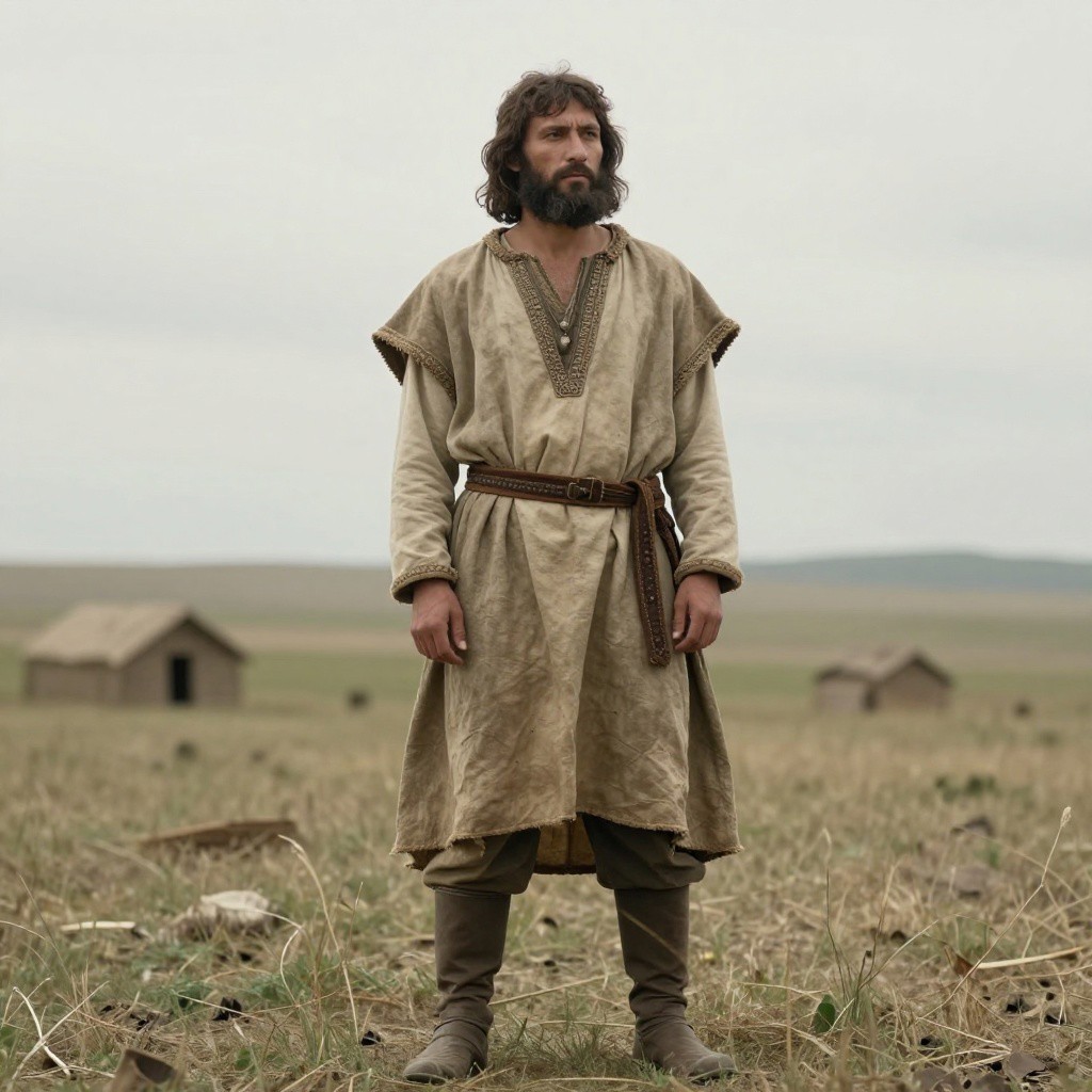 Portrait reconstruction of A man buried in Russia in the  era