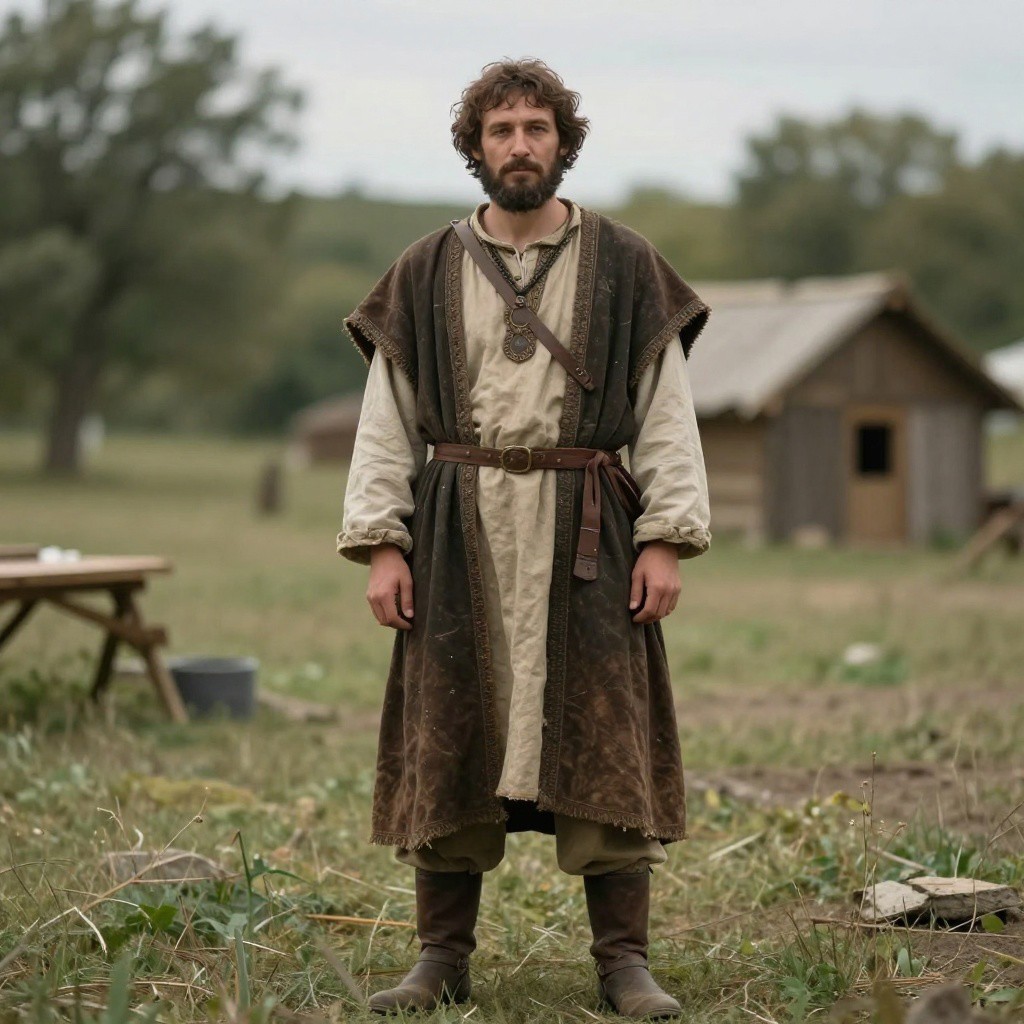 Portrait reconstruction of A man buried in Russia in the  era