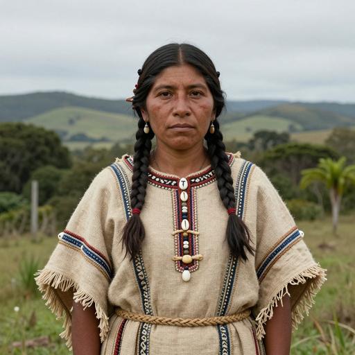 Portrait of ancient individual CH13 from Uruguay, dated 1297 CE - 1397 CE