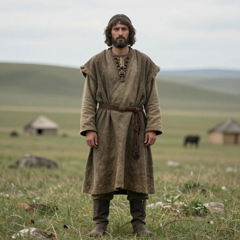 Portrait reconstruction of A man buried in Russia in the  era