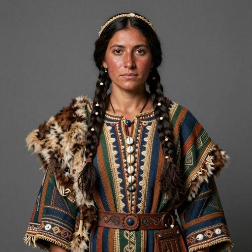 Portrait of ancient individual CAN.046 from Canary Islands, dated 1200 CE