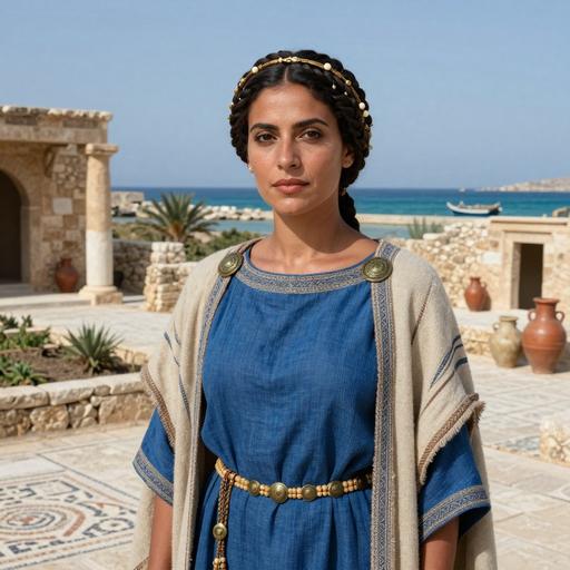 Portrait reconstruction of A woman buried in Tunisia in the Iron Age era