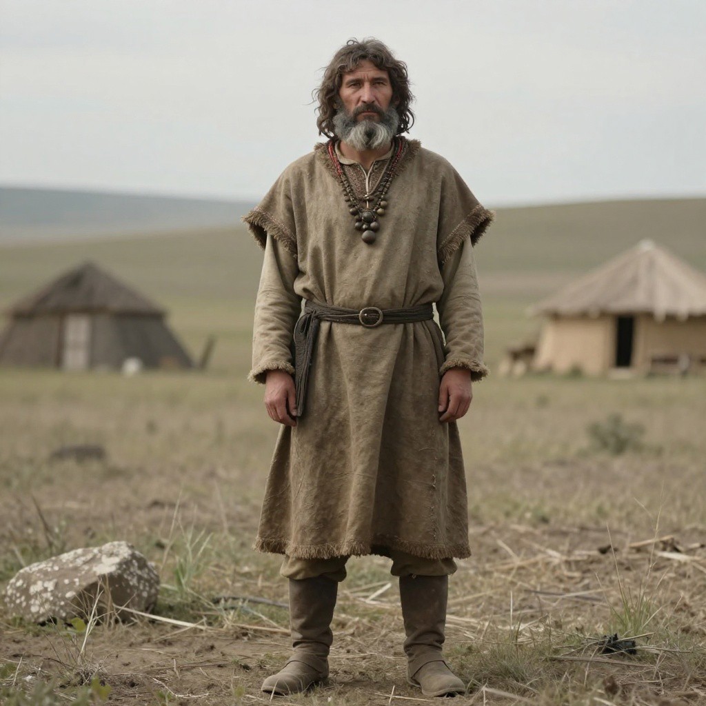 Portrait reconstruction of A man buried in Russia in the  era
