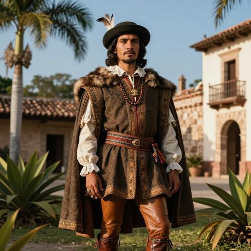 Portrait of ancient individual I8558 from Mexico, dated 1540 CE - 1680 CE