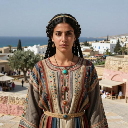 Portrait reconstruction of A woman buried in Tunisia in the Iron Age era