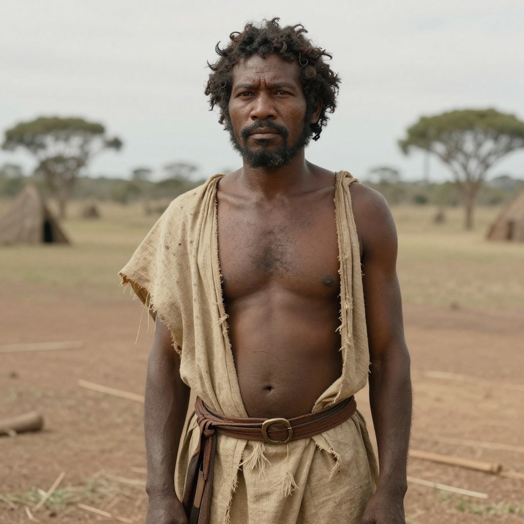 Portrait of ancient individual FLI2 from Australia, dated 1500-1700 CE