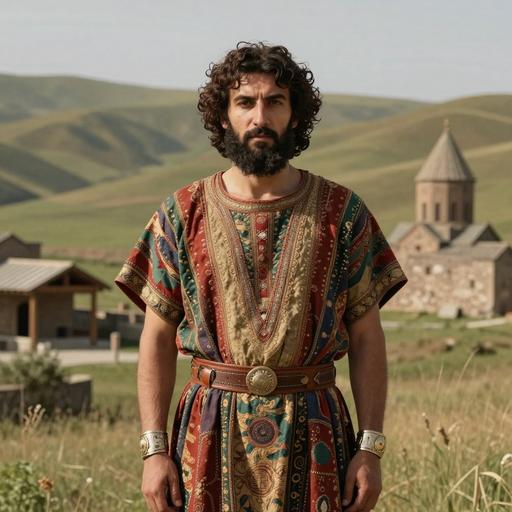 Portrait of ancient individual R11542 from Armenia, dated 431 CE