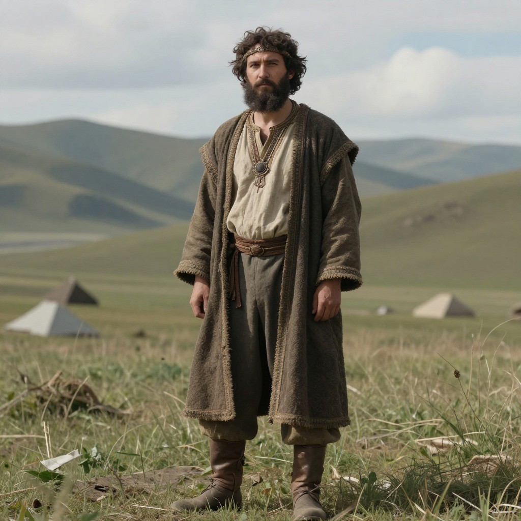 Portrait reconstruction of A man buried in Russia in the  era