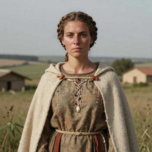 Portrait of ancient individual 1H04 from France, dated 2917 BCE - 2887 BCE