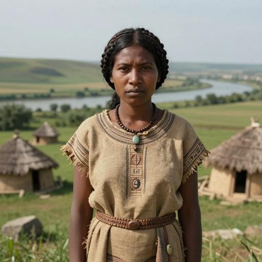 Portrait of ancient individual MOK33 from Serbia, dated 2100 BCE - 1800 BCE