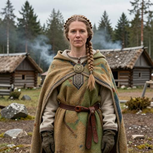 Portrait of ancient individual TUD001 from Finland, dated 700 CE - 1400 CE