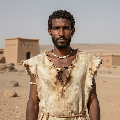 Portrait of ancient individual TAF014 from Morocco, dated 13200 BCE - 11900 BCE