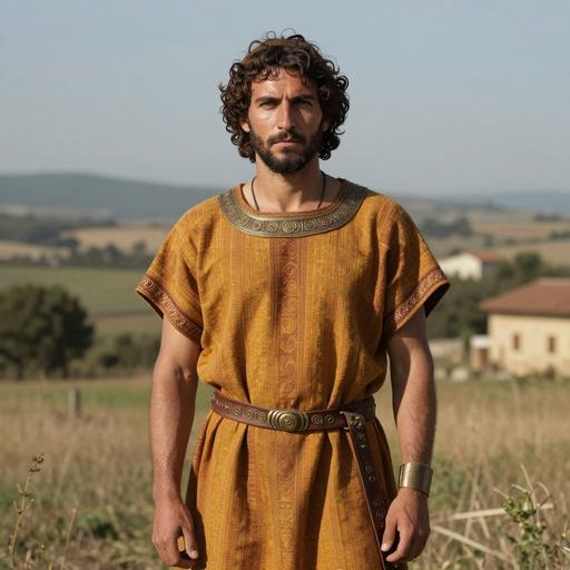 Portrait of ancient individual ORD019 from Italy, dated 800 BCE - 1200 CE