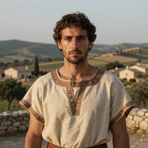 Portrait of ancient individual ORD006 from Italy, dated 770 BCE - 426 BCE