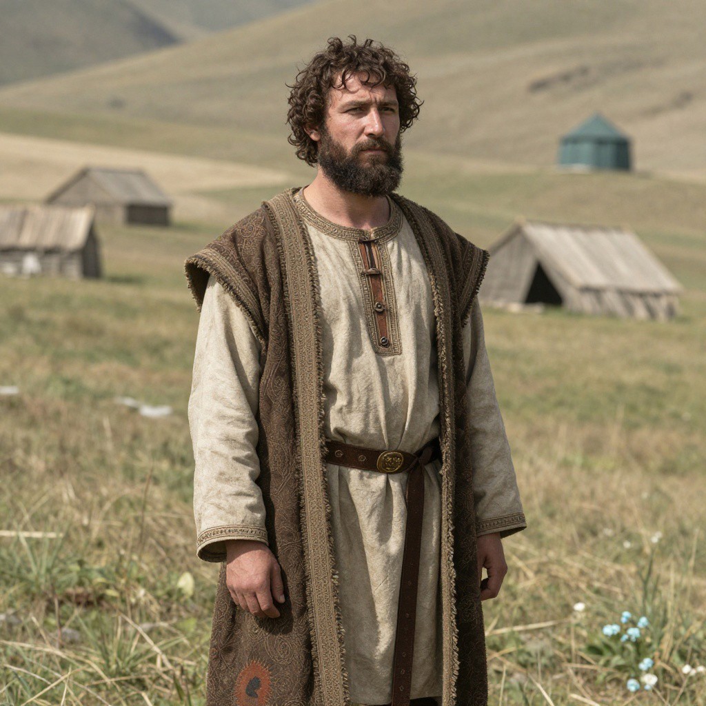 Portrait reconstruction of A man buried in Russia in the  era