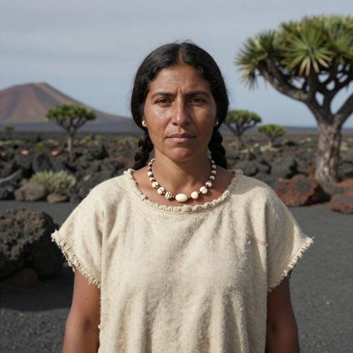 Portrait of ancient individual CAN.030 from Canary Islands, dated 1200 CE