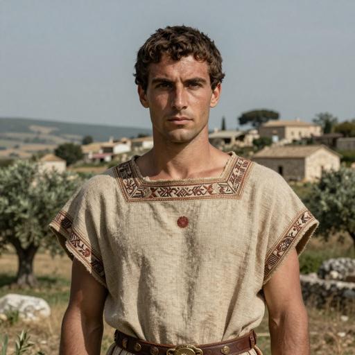 Portrait of ancient individual SAL011 from Italy, dated 386 BCE - 206 BCE