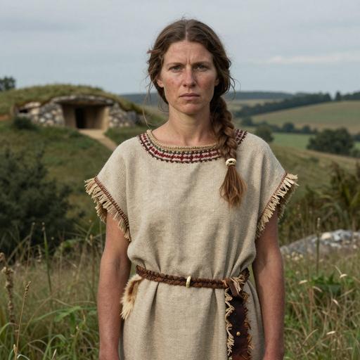 Portrait of ancient individual 2H06 from France, dated 3344 BCE - 3099 BCE