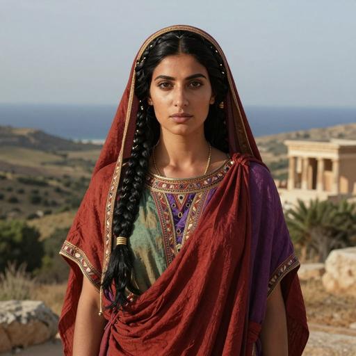 Portrait reconstruction of A woman buried in Tunisia in the Iron Age era