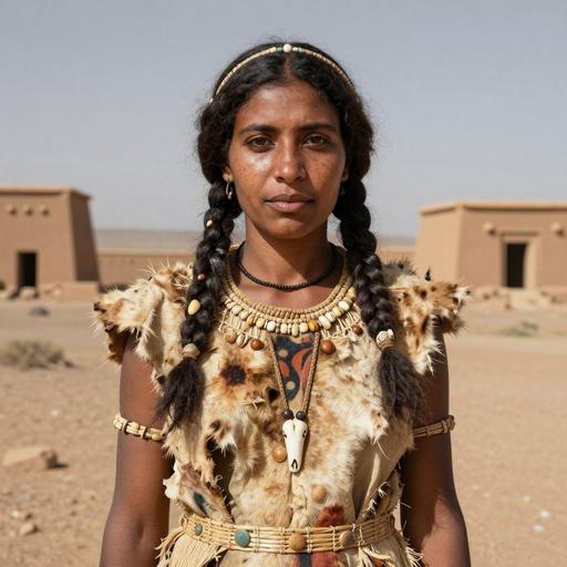 Portrait of ancient individual TAF012 from Morocco, dated 12888 BCE - 12175 BCE