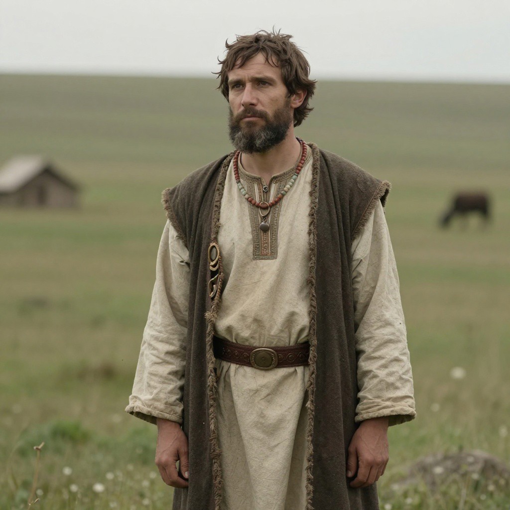 Portrait reconstruction of A man buried in Russia in the  era