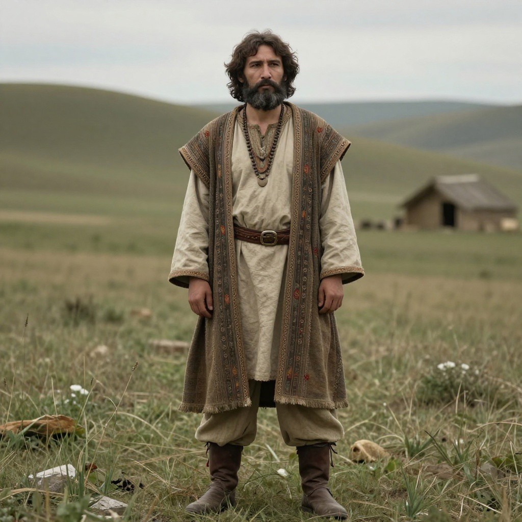 Portrait reconstruction of A man buried in Russia in the  era