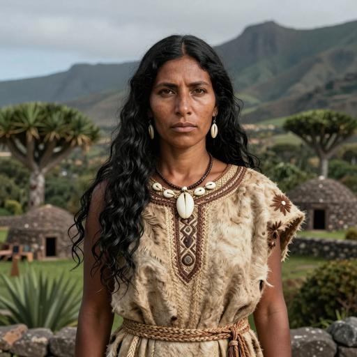 Portrait of ancient individual CAN.034 from Canary Islands, dated 1200 CE