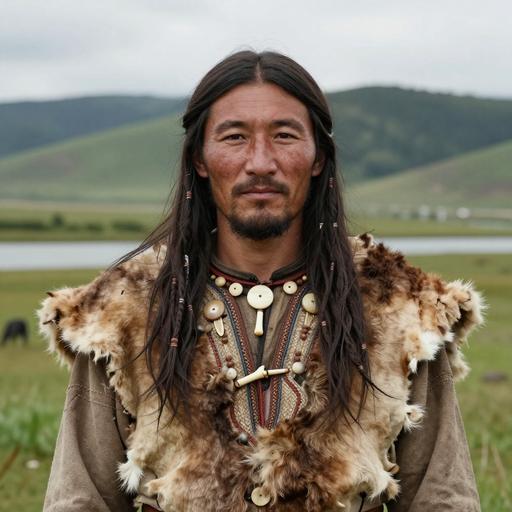 Portrait of ancient individual TZB002 from Russia, dated 3983 BCE - 3805 BCE