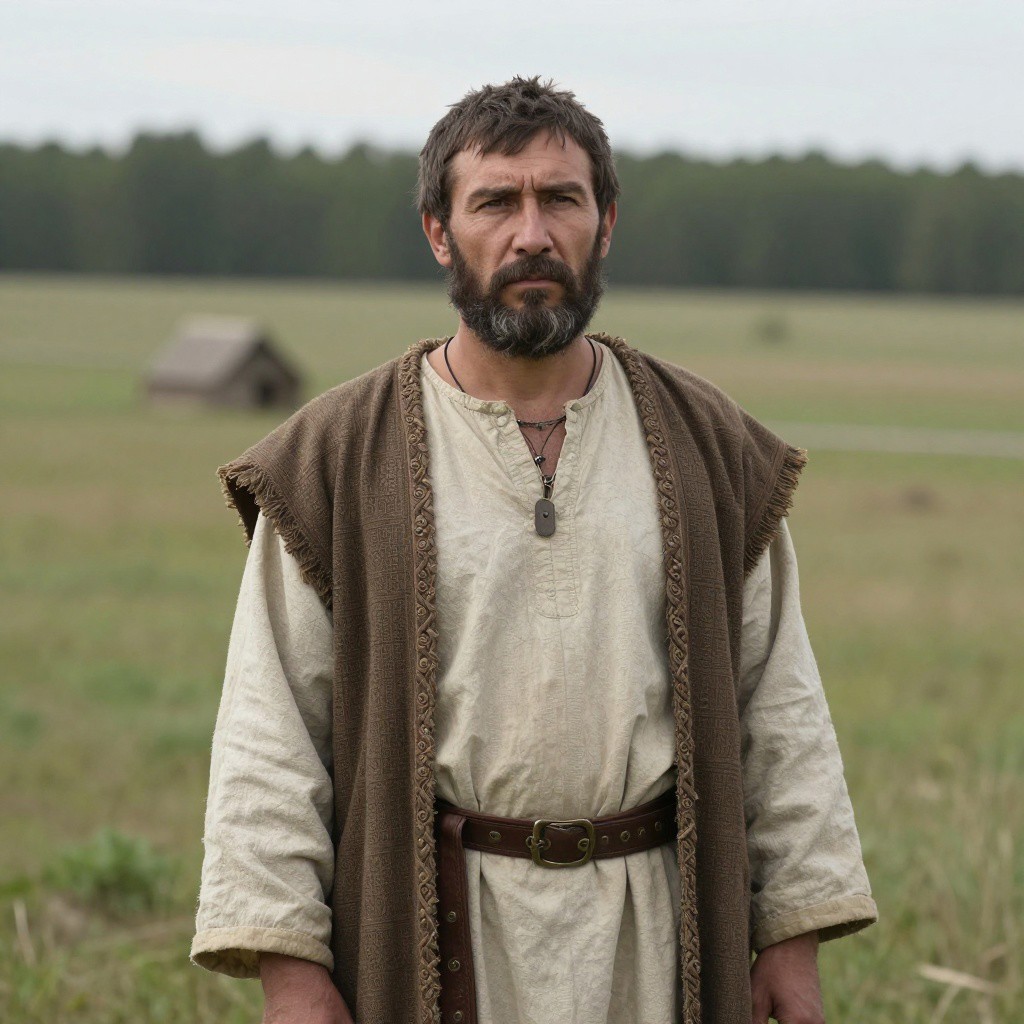 Portrait reconstruction of A man buried in Russia in the  era
