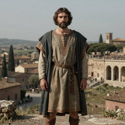 Portrait reconstruction of A man buried in Italy in the Middle Ages era