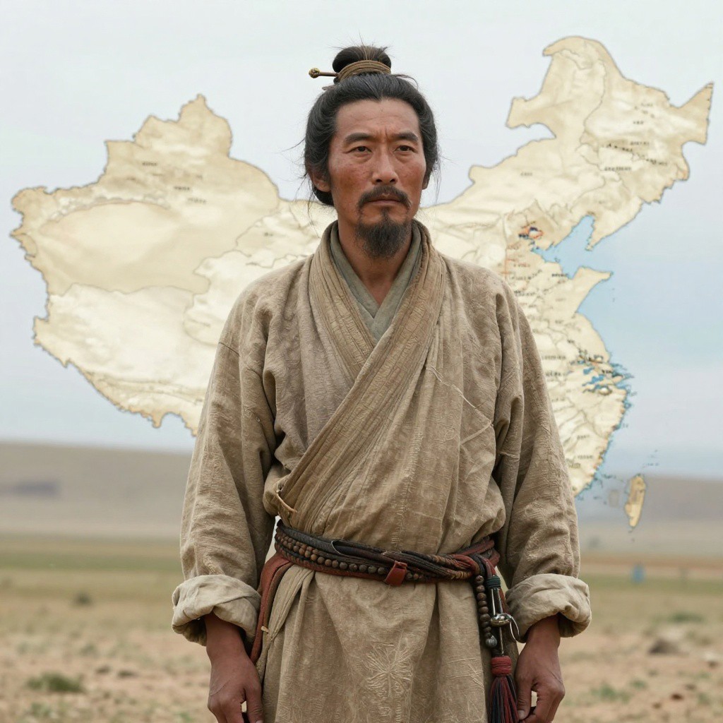 Portrait of ancient individual GBSL6 from China, dated 800-400 BCE
