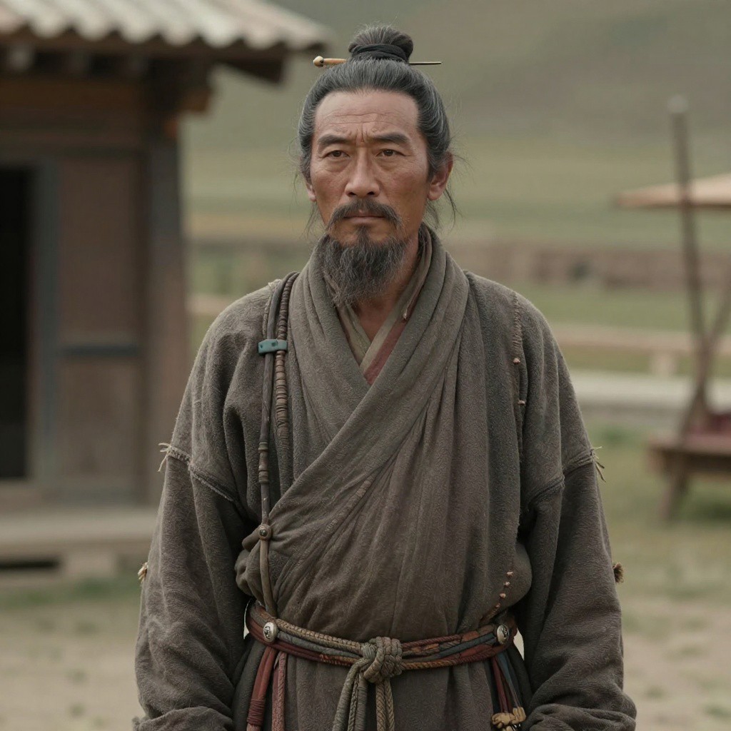 Portrait of ancient individual SDLG6 from China, dated 350-50 BCE