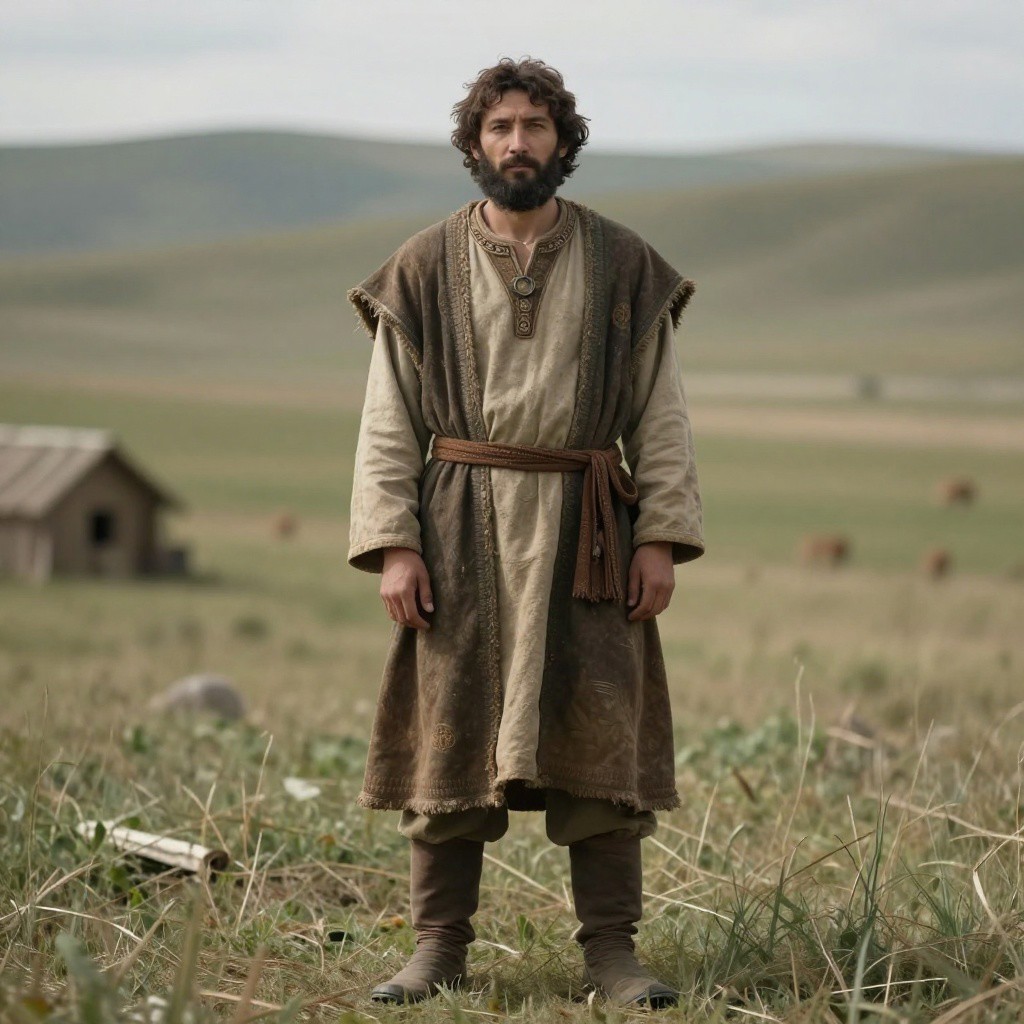 Portrait reconstruction of A man buried in Russia in the  era