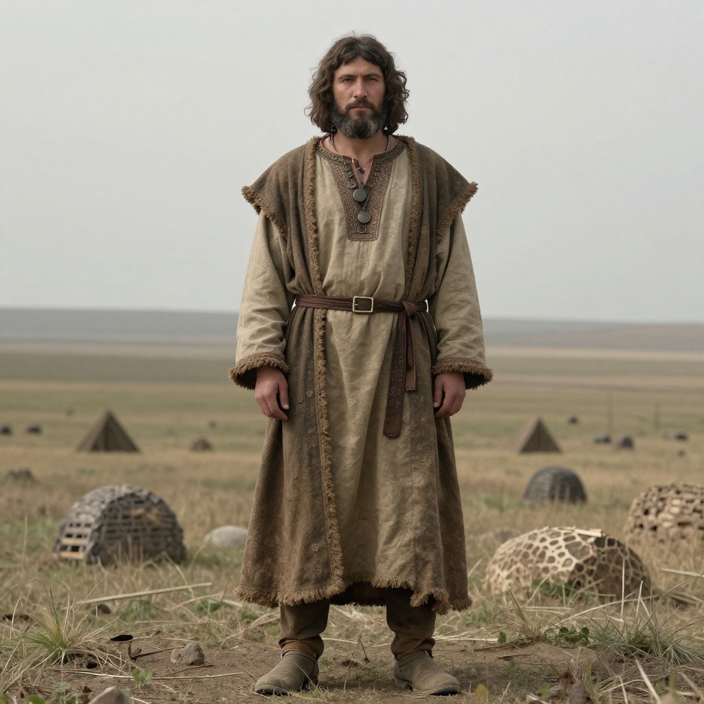 Portrait reconstruction of A man buried in Russia in the  era