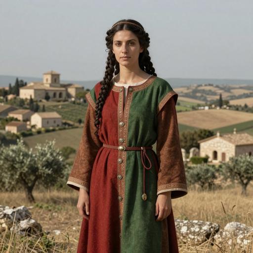 Portrait of ancient individual ORD010 from Italy, dated 995 CE - 1156 CE