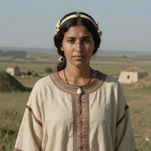 Portrait of ancient individual MOK9B from Serbia, dated 2100 BCE - 1800 BCE