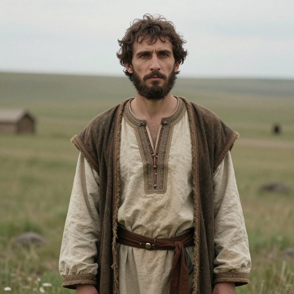 Portrait reconstruction of A man buried in Russia in the  era