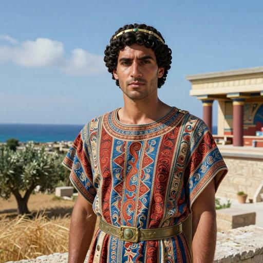 Portrait of ancient individual kro008 from Greece, dated 1365 BCE - 1114 BCE