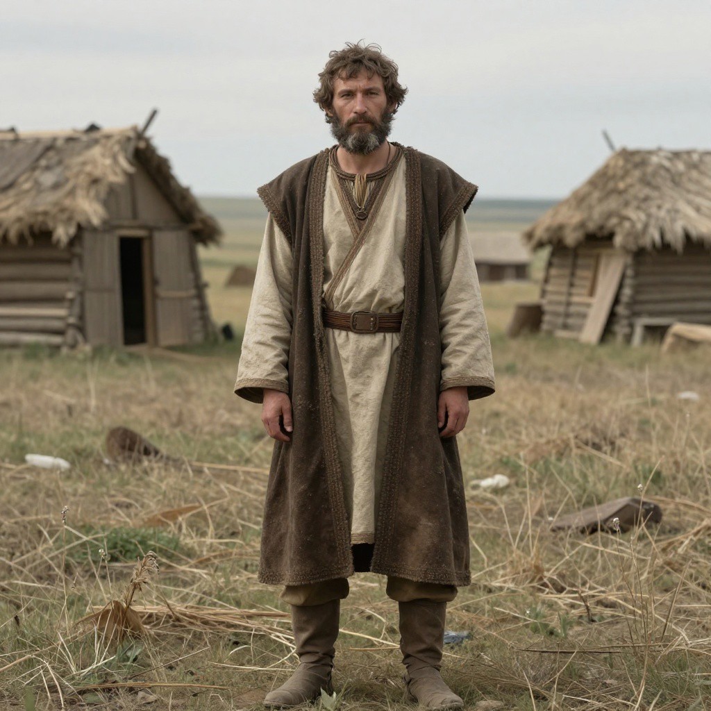 Portrait reconstruction of A man buried in Russia in the  era