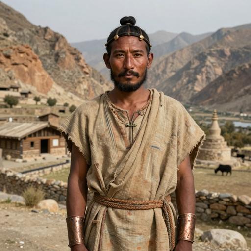 Portrait of ancient individual CNE1 from Nepal, dated 850 BCE - 700 BCE