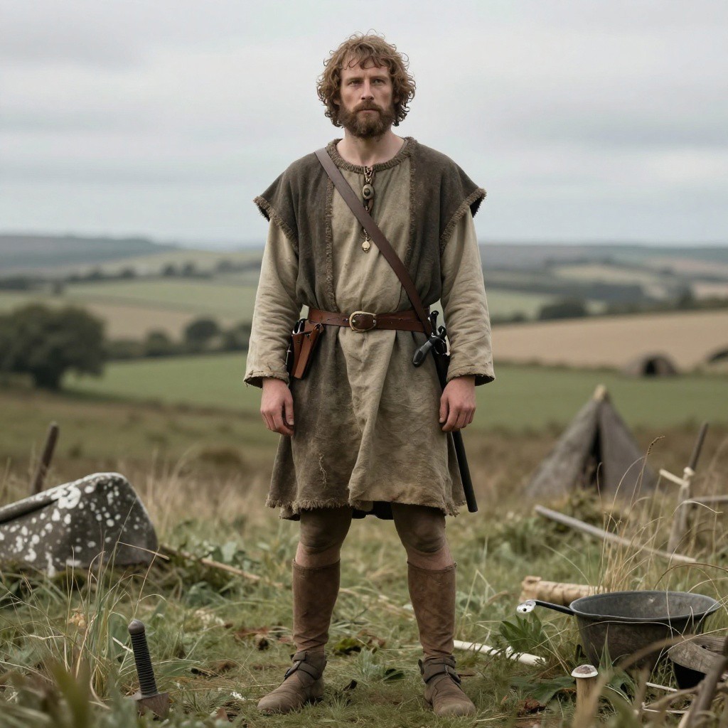 Portrait reconstruction of A man buried in United Kingdom in the  era