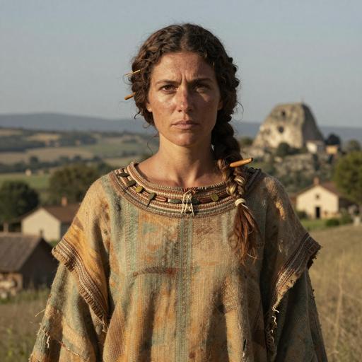 Portrait of ancient individual GBVPO from France, dated 1737 BCE - 1547 BCE