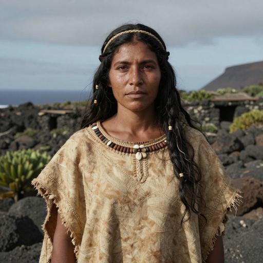 Portrait of ancient individual CAN.036 from Canary Islands, dated 1200 CE