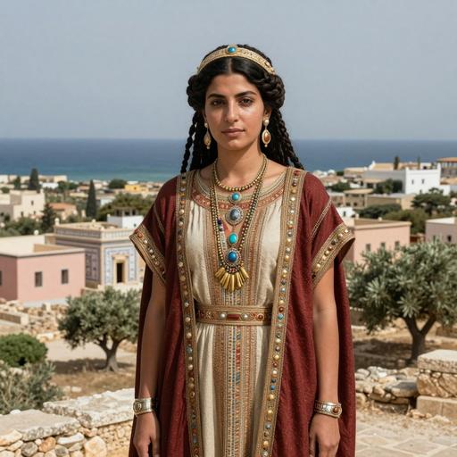Portrait reconstruction of A woman buried in Tunisia in the Iron Age era